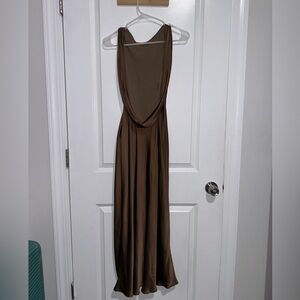 MESHKI - Gemima Satin Maxi Dress With Split